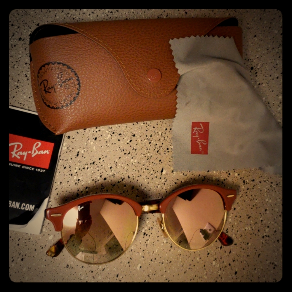 RAY-Ban Clubround Turtoise Copper Gradient Sunglas